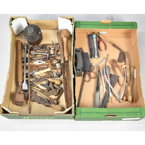 388 - Two Boxes of Various Vintage Tools