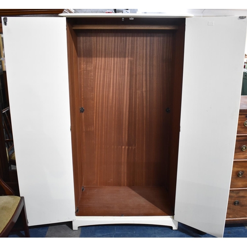 398 - A Cream Painted Wardrobe, 91.5x56x182cms High