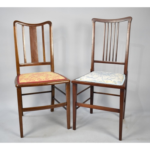 402 - Two Edwardian Inlaid Chairs