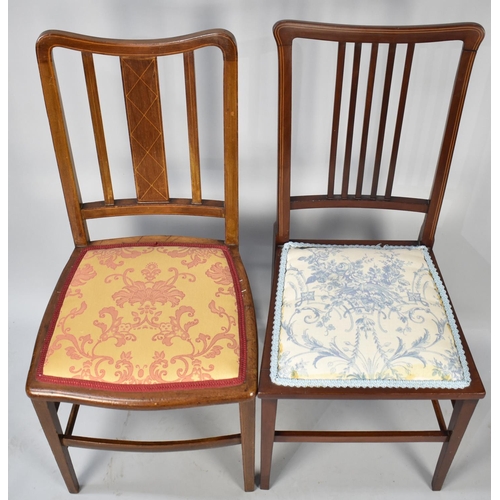 402 - Two Edwardian Inlaid Chairs