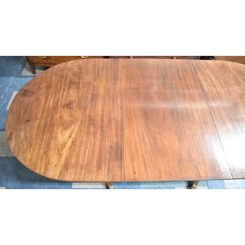 417 - A Mahogany Pedestal table, 207cms Wide