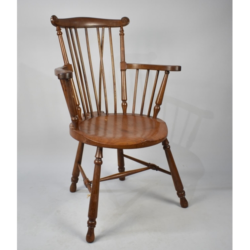 423 - An Early/Mid 20th Century Circular Seated and Spindle Back Armchair