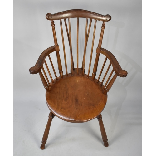 423 - An Early/Mid 20th Century Circular Seated and Spindle Back Armchair