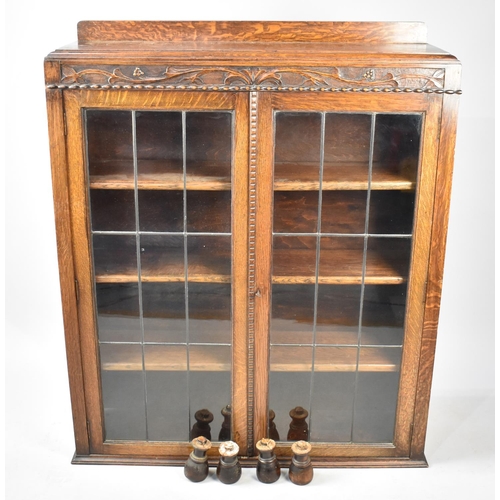 425 - An Early 20th century Shelved Display Cabinet, 91cms Wide by 111cms High