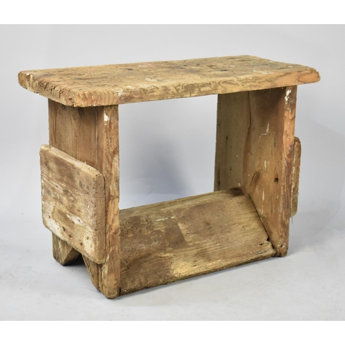 435 - A Vintage Pine Stool/Seat, 55cms Wide