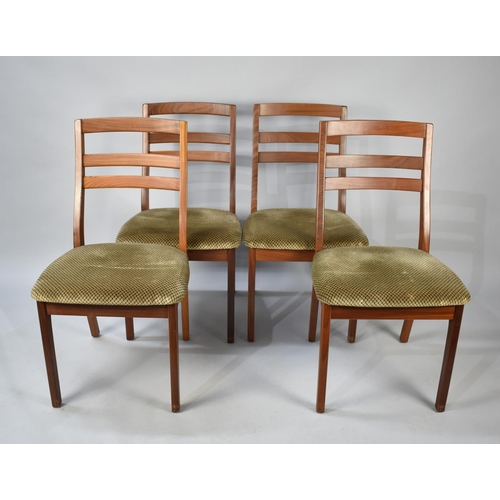 444 - A Set of Four Mid Century Nathan Dining Chairs