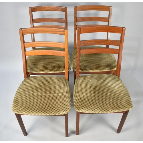 444 - A Set of Four Mid Century Nathan Dining Chairs