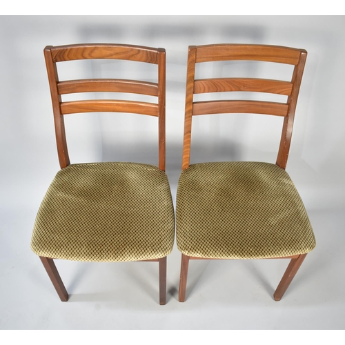 444 - A Set of Four Mid Century Nathan Dining Chairs