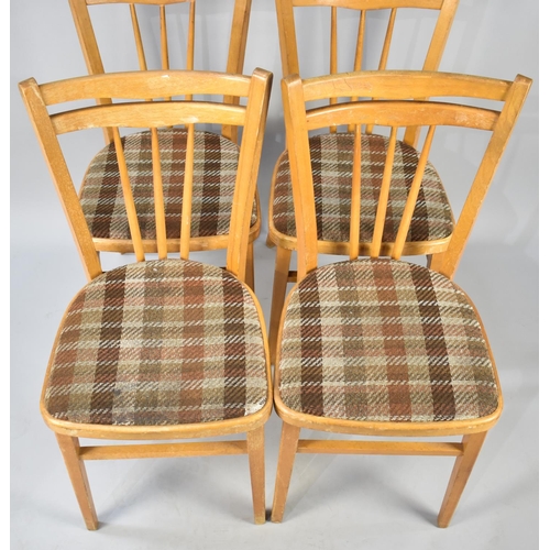 445 - A Set of Four Mid/Late 20th Century Spindle Backed Dining Chairs