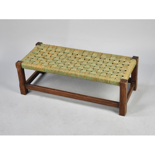 447 - A Rectangular Rush Seated Stool