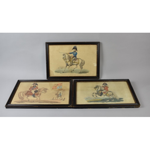 65 - Three 19th Century Coloured Military Engravings, 