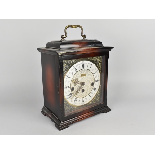 74 - A German Kienzle Mantel Clock, Westminster Chime, Complete with Key, Having Presentation Plaque for ... 