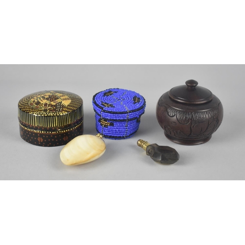 86 - A Collection of Various Souvenir and Other Items to comprise African and Lidded Trinket Boxes, Snuff... 