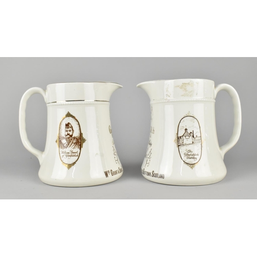 101 - A Pair of Burleigh Ware Advertising Jugs for Glenfiddich Pure Malt Whisky, 15cms High