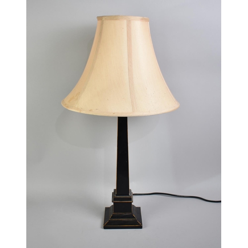 109 - A Modern Table Lamp and Shade in the Form of Architectural Needle, 67cms High