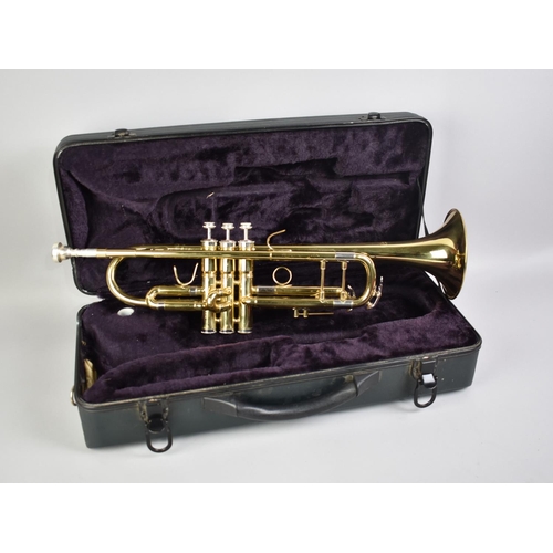 114 - A Cased Simba Brass Trumpet