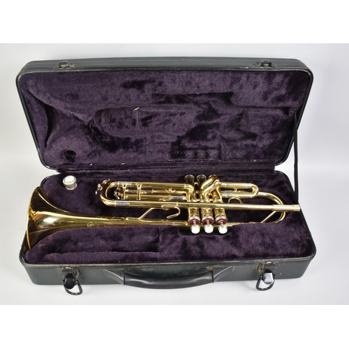 114 - A Cased Simba Brass Trumpet