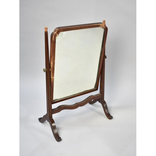 116 - An Edwardian Mahogany Framed Swing Dressing Table Mirror, 45cms Wide and 65cms High