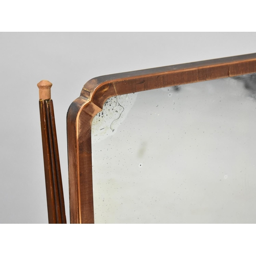 116 - An Edwardian Mahogany Framed Swing Dressing Table Mirror, 45cms Wide and 65cms High