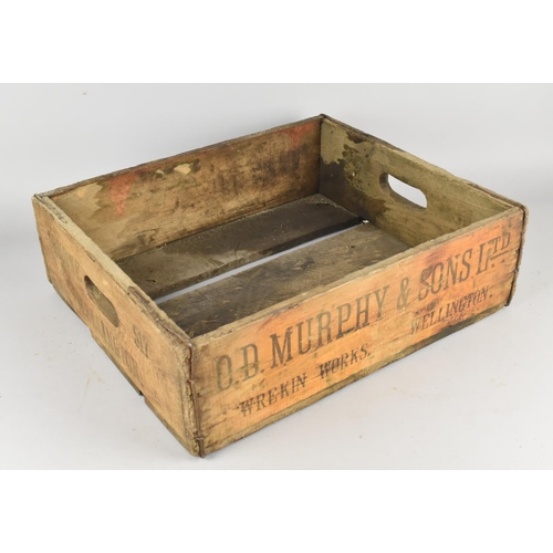 118 - A Vintage Bottle Crate for Murphy & Sons Ltd, Wrekin Works, Wellington, 41cms by 36cms