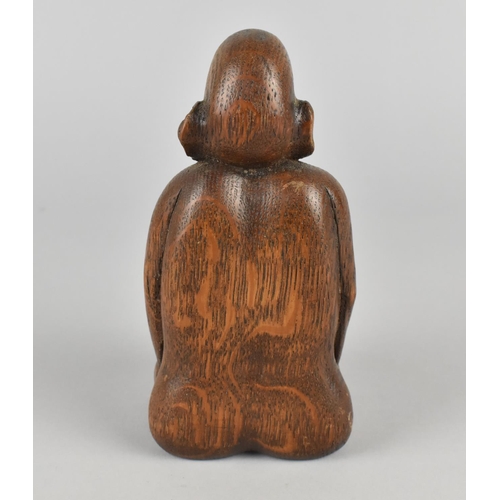 121 - A Carved Wooden Billiken Good Luck Figure, Probably Originating from the United States in Early 1900... 