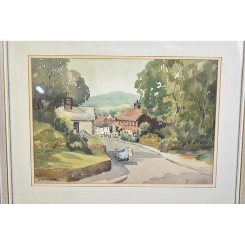 134 - A Framed Watercolour, High Street, Limpsfield by Catherine Wiles, 58x47cms