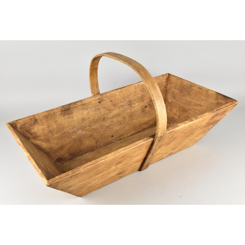 151 - A Vintage Wooden Flower Trug, 58cms Wide