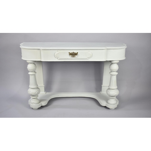 173 - A Painted Washstand Table with Single Drawer, 112cms Wide