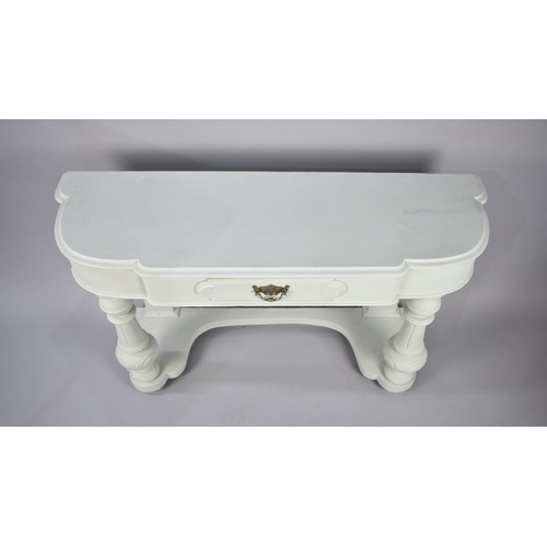 173 - A Painted Washstand Table with Single Drawer, 112cms Wide