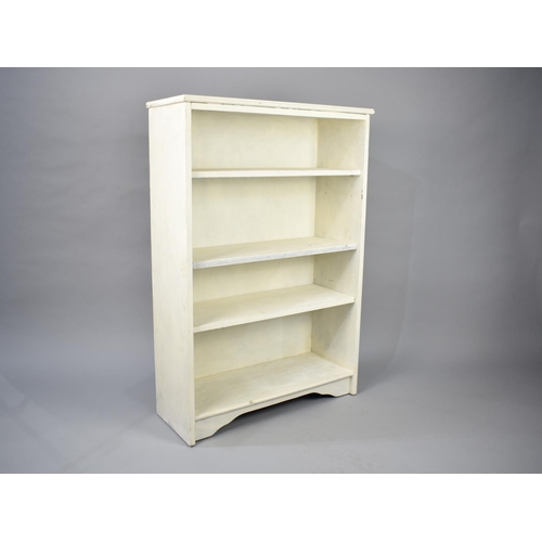 176 - A Mid 20th Century White Painted Four Shelf Bookcase, 77cms Wide