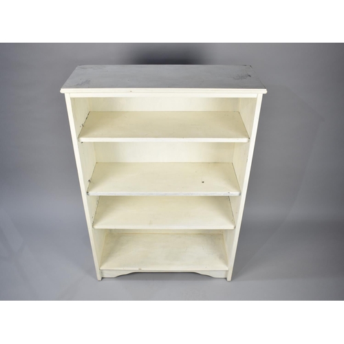 176 - A Mid 20th Century White Painted Four Shelf Bookcase, 77cms Wide