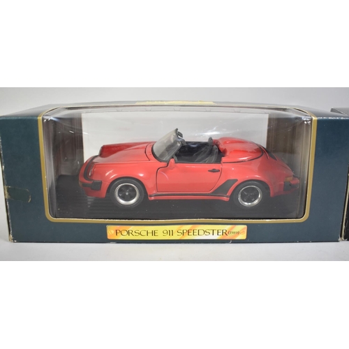 224 - Three Boxed Diecast Model Cars to Comprise Maisto Special Edition Porsche 911 Carrera Cabriolet, Por... 