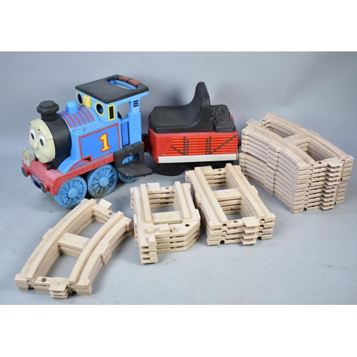 233 - A Peg Perego Sit on Thomas The Tank Train with Track, Untested