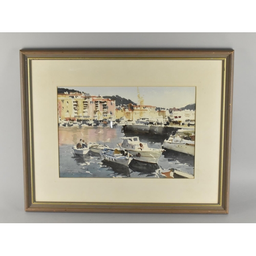 256 - John Yardley (1933 - 1996), Watercolour, Marina Scene with Boats, Subject 43x29cm