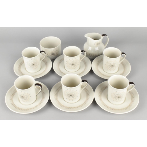 278 - A Royal Doulton Morning Star Coffee Set for Six to Comprise Cups, Saucers, Milk Jug and Sugar Bowl