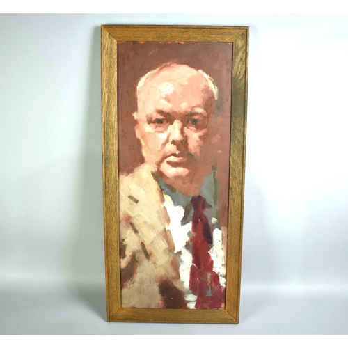 282 - A Framed Oil on Board, Portrait, Probably the Work of Eric Peet (1909-1968), Subject 31x67cm