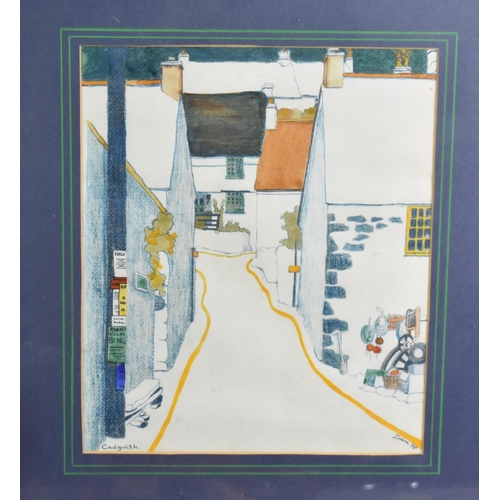 284 - Two Framed Mixed Medias, to Include Cadgwith Street Scene, Signed Diana '78