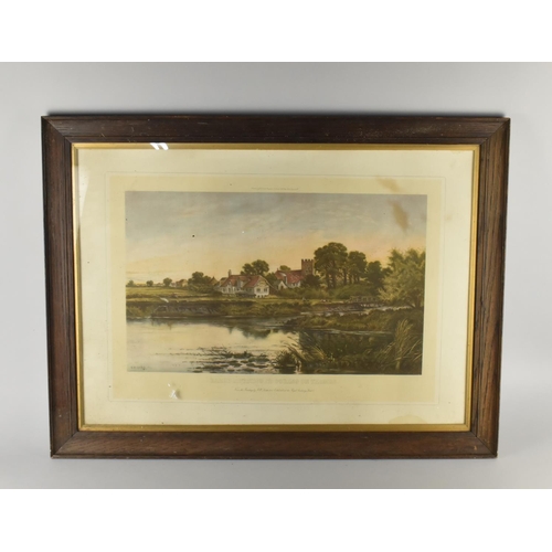 294 - A Framed Print, Early Morning at Goring on Thames, Frame 82x62cm