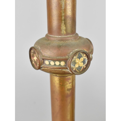 30 - A Pair of Victorian Gothic Candlestick Bases in the Manner of Pugin Inscribed to Bases, 'Children of... 