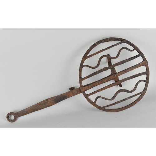 303 - A 19th Century Rotating Iron Trivet, 59cm Long (Some Condition Issues)