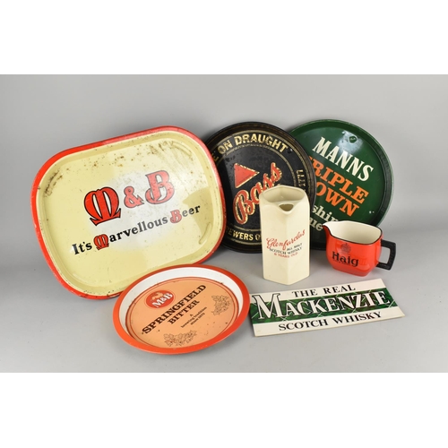 319 - A Collection of Various Advertising Items to Comprise M&B Trays, Manns Tray, Bass Tray, Mackenzie Si... 