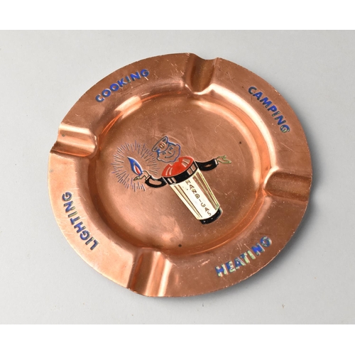 32 - A Mid 20th Century Copper Advertising Ashtray for Handigas, 12.5cms Diameter