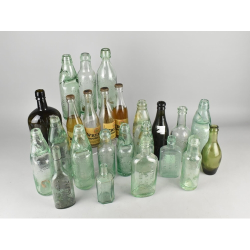 320 - A Collection of Various Vintage Glass Bottles to Include Marble Stop Dee Mineral Water, Laycock Ches... 