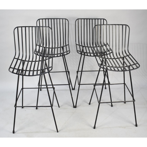 510 - A Set of Four Modern Kitchen Bar Stools