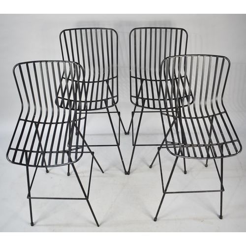 510 - A Set of Four Modern Kitchen Bar Stools