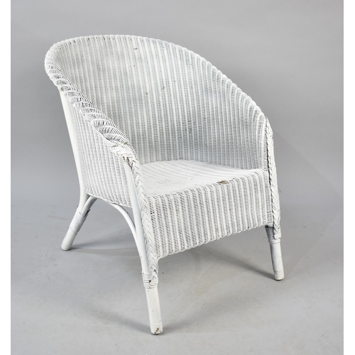 520 - A Lloyd Loom Tub Armchair, Cut Down