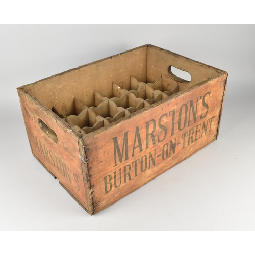 73 - A Vintage Marston's Burton on Trent Twenty Four Bottle Beer Crate, 45cms by 31cms  and 22cms High