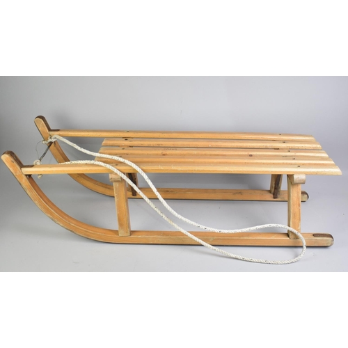 80 - A Vintage Wooden Toboggan