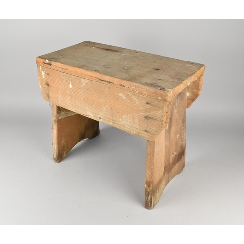 89 - A Vintage Rustic Stool, 48cms Wide