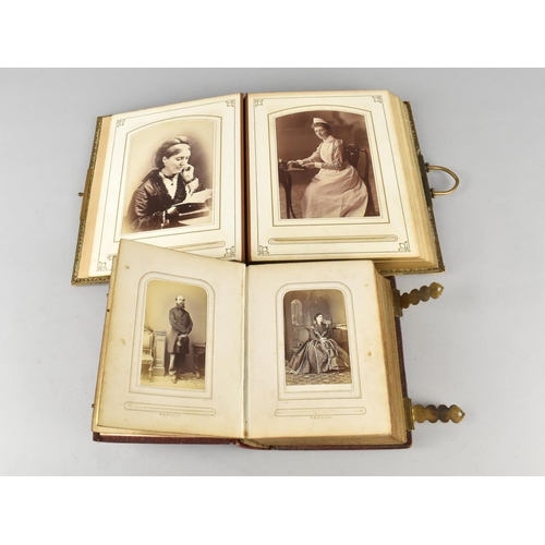 116 - Two Late Victorian Photograph Albums with Some Monochrome Family Pictures